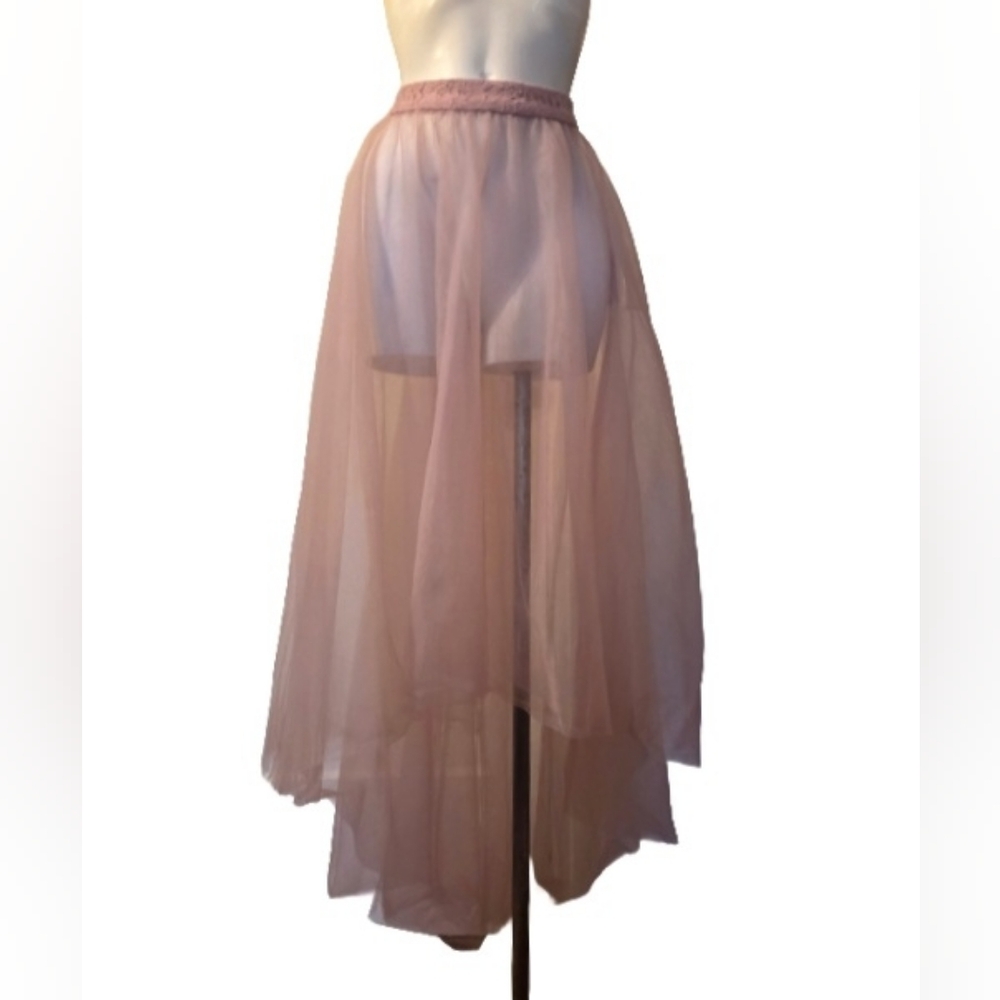 Miami Sheer Pink High Raise Skirt